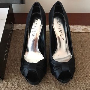 White House/Black Market black peep toe heels
